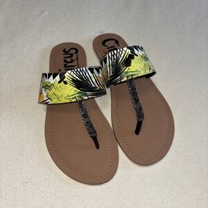 CIRCUS BY SAM EDELMAN‎ Saxon Lime Sandals  Sz7.5 Vacation Resort Tropical